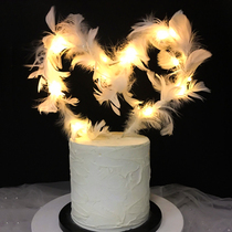 Net Red Loving Meritocracy 100 Change Fairy Feathers Valentines Day Wedding Sweet Taster Birthday Cake Decoration Pendulum