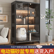 Electric cat sandbasin special cat villa househouseroom super large space three storeys cat house cage
