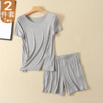2021 Summer New Modale Women Short Sleeve Shorts Two Sets Sports Casual Home Clothing T-shirt Sleepwear Suits