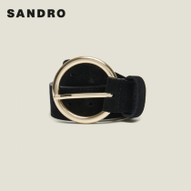 sandro classic womens accessories cowhide split leather ring belt SFACE00078