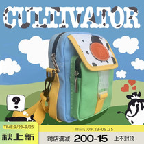 Cultivator original Fresh Cow ice cream casual canvas crossbody commuter small satchel mobile phone bag men and women