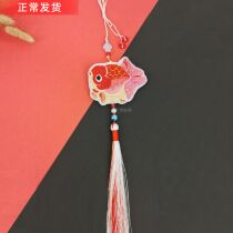 Festive New China Knots Sachet Embroidered Goldfish Shells Hung neck Fragrant Bag Cat Fragrant Bag Hanfu Accessories Waist Accessories Hanging Accessories