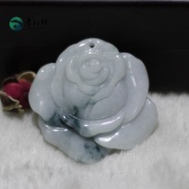 (Qi Yuxuan)Natural Myanmar old pit A goods jade jade pendant pendant Rose jade pendant pendant necklace