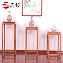 Sanyun mahogany furniture hedgehog red sandalwood flower stand new Chinese all solid wood balcony bonsai stand Rosewood pot plant