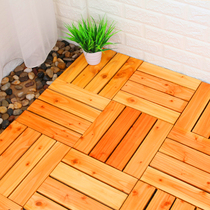 Anti-corrosion wood floor balcony outdoor terrace pure solid wood splicing waterproof home outdoor bathroom courtyard garden log