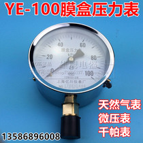 YE100 Membrane box 0-10 0-10 16 25 40 40 60 100KPA Gas gas micropressure Table Chiptable