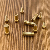 Brass New Other Screws DIY Handmade Leather I-shaped Nails Flat Bag Hardware Accessories Gold Ledger