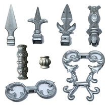Iron accessories guardrail iron flower gate accessories imitation aluminum iron flower wearing tube flower zinc alloy embossed railings flower