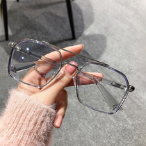 Chen Weiting with glasses male tide radiation anti blue light can be matched with discoloration myopia eye frame female Net Red no degree