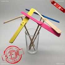 Traditional parent-child boy rotating bamboo dragonfly diy bamboo stall flying wholesale with the same pure handmade hand push