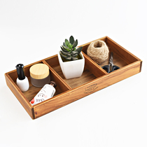 zakka handmade trig solid wood storage box Jewelry Pallet Assortbox Tabletop Display Case Dwarf Wooden Box