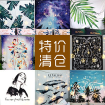 Background cloth ins hanging cloth wall decoration Net red layout room bedroom hanging cloth dormitory Nordic black and white tapestry