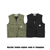 smokinglife Japanese multi-pocket function military retro tactical vest men and women sleeveless outer coat tide
