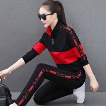 Single set foreign sports leisure suit womens autumn New Fashion Womens loose clothes two-piece tooling