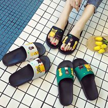 Slip slippers women wear non-slip shoes indoor bathroom cartoon parent-child slippers fashion animal slippers women