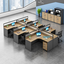 Staff desk 2 4 6 artificial seat screen partition office Card position office desk and chair combination simple modern