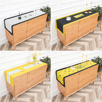 Internet celebrity ins style pattern cover towel dustproof and waterproof rectangular shoe cabinet TV cabinet cover cloth thickened cotton and linen cloth art