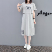Pregnancy Maternity Dress Lactation Skirt Summer Style 2022 New Short Sleeves Breastfeeding Coat Big Code Outwear Casual Fashion Spicy Mother