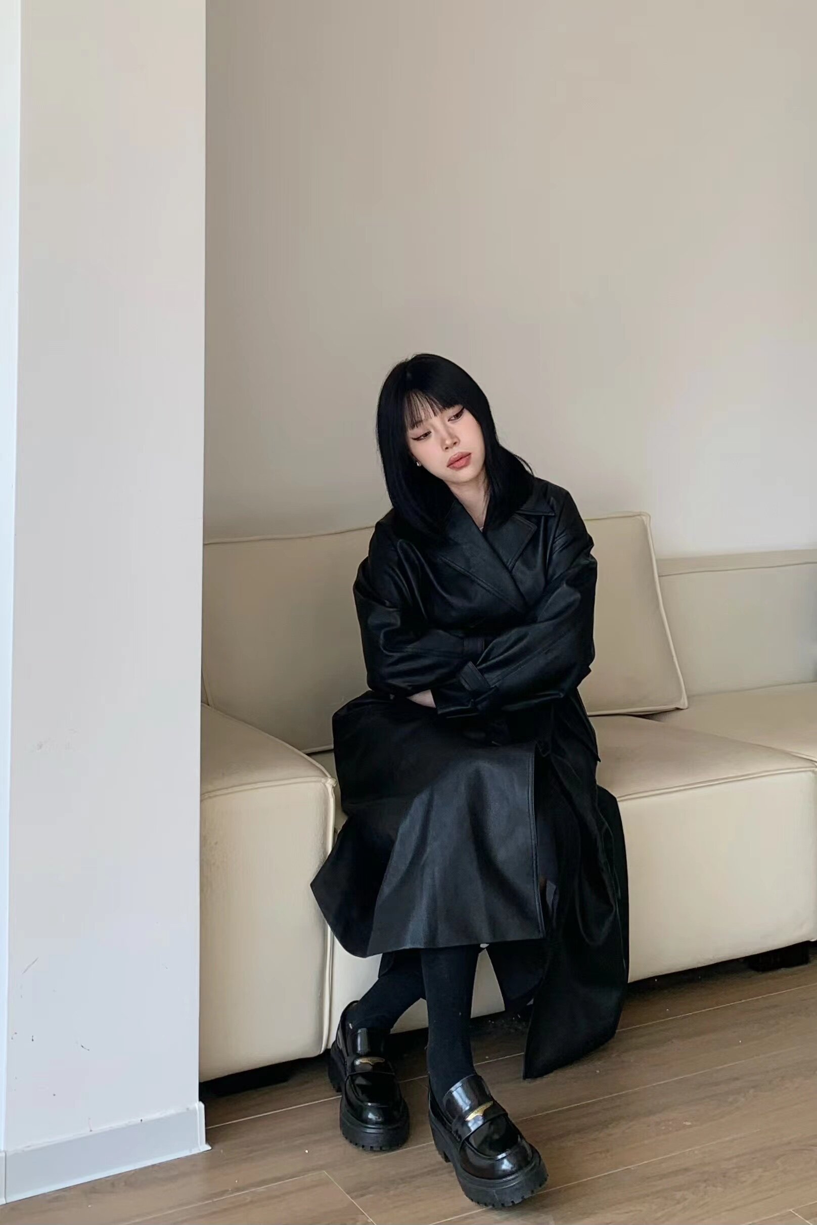 田曦薇同款百丽海鸥乐福鞋2.0 厚底增高设计拉长比例 真皮材质柔软亲肤