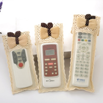 Lace air conditioner remote control protective cover fabric remote control cover TV remote control protective cover pastoral cartoon