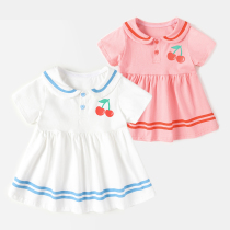 Girls Skirt Summer Children Children Cotton Short Sleeve Tide Children Princess Dress Baby Women Baby Dress Baby Summer Dress