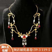 ying luo collar state of Hanfu accessories antique necklace tassel pendant hairpin mother costume jewelry girls ancient jewelry