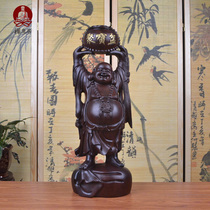 Ebony wood carving ornaments cornucopia Maitreya Buddha Maitreya Buddha Maitreya Crafts Home Accessories Ornaments