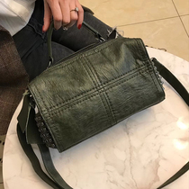 Boarder Girls Package 2021 new small square bag handbag Handbags Women and America Fashion rivets Single shoulder bag 100 hitched satchel