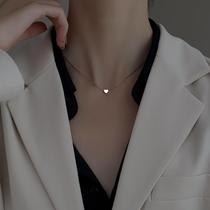 Chow Tai Fook Huamei 925 sterling silver Love necklace female choker ins sex cold year New Tide niche design