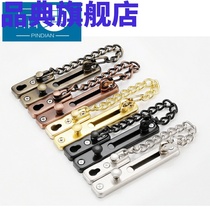 Door anti-lock buckle Household security door latch multi-purpose external door anti-lock door free hole door bolt lock door bedroom