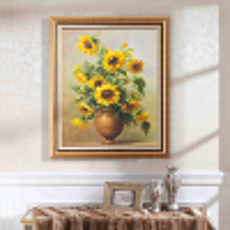 Mona Lisa Cross embroidered 2021 new line embroidered cross embroidered living room bedroom flower sunflower small and simple