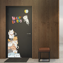 Cartoon door stickers ins wallpaper self-adhesive wall stickers Childrens bedroom wall stickers Room wall decoration wall painting stickers