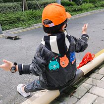 Boys spring and autumn clothes suit 1 boy handsome jeans 2 baby foreign gas 3 children 3 sets 4 children wave 5 year 6