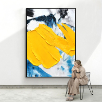 Hand-painted abstract oil painting modern simple three-dimensional art entrance decoration painting vertical corridor aisle background wall hanging painting