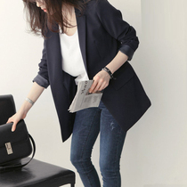 Mealiers small blazer women 2021 autumn Korean casual temperament thin black professional suit top