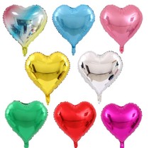 Light version of five-pointed star love balloon aluminum foil birthday party wedding background wall decoration red heart shape