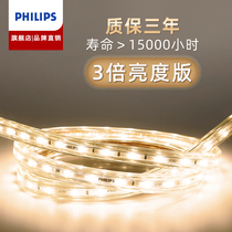 Philips led light belt Outdoor waterproof soft line light Home decoration living room ceiling 220v super bright light belt