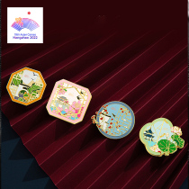 Four-season flower window series badge zinc alloy enamel badge collection souvenir gift Hangzhou Asian Games