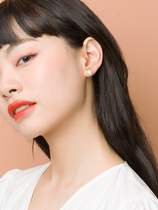 HeyJewel Rooyee Leaf natural freshwater pearl small earrings original design Silver jewelry spot