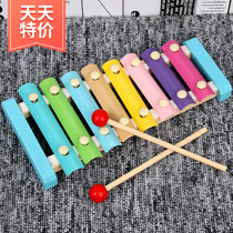  Infants and young children hand percussion 8 months baby puzzle music early education toy 1-2-3 years old eight-tone xylophone building blocks