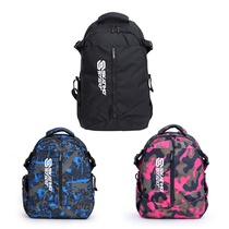 Slip-Inspired Children Wheel Slip Double Shoulder Bag Camouflak Large Capacity Skating Dry Ice Intake Protective Gear Helmet Special Backpack Bag