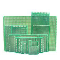 PCB circuit board universal board single-sided tin-sprayed green oil glass fiber experimental board hole board welding 9*15 circuit 10*15