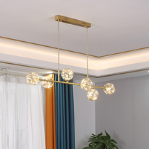 Italian minimalist light full copper Nordic restaurant chandelier modern minimalist bar lamps Full Star Molecular Dining Room Lamps