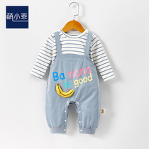 Baby Fall Cartoon Conjoined Out of Harvest Men and women Baby 0-1-year-old suit out of clothes Spring and autumn Two sets