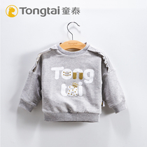 Tongtai 19 new autumn and winter lace pullover sweater female baby Korean version plus velvet top 1-4 years old girls velvet sweater