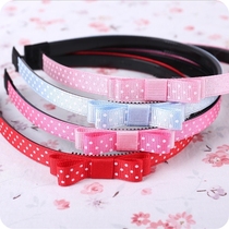 South Korea imported childrens headdress Girl student hair card water jade dot rib wild bow tooth comb hair band