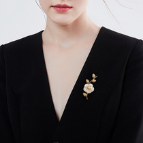 New flower brooch temperament high-end women 2021 tide accessories retro plum pin suit corsage ornaments