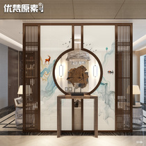 Partition living room bedroom hotel office simple modern Tenon mobile solid wood fabric folding screen new Chinese screen
