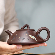 Great promotion special high-tech teacher Shen Stone scoop purple sand pot original mine purple mud 170cc Yixing famous pure handmade pot