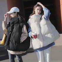 2021 Autumn Winter New Lady Outwear Trendy Fashion Down Vest Cotton Waistcoat Winter Jacket Net Red Waistcoat